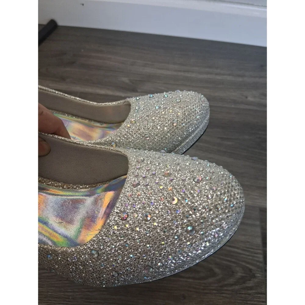 Silver Glitter High Heel Pumps by - Sparkle Evening Heels 7M